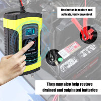 12V 6A รถจักรยานยนต์รถ Pulse Repair Charger พร้อมจอแสดงผล LCD รถแบตเตอรี่ Starter Jump Power Booster Auto Pulse Repair Charger