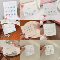 【DT】hot！ Colorful Ears Stud Earrings Set for Korean Jewelry 2022 New