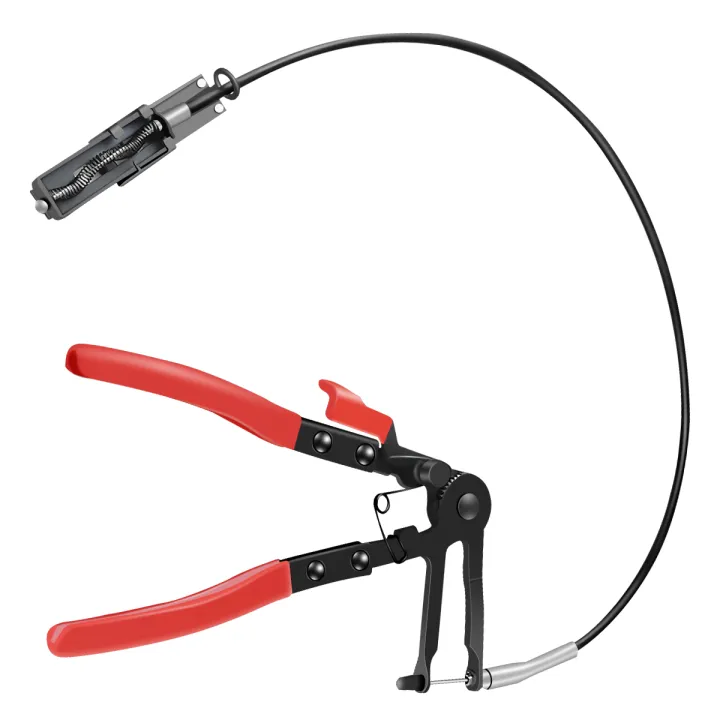 Flexible Hose Clamp Pliers Long Reach Wire Ratchet Hose Clamp Pliers