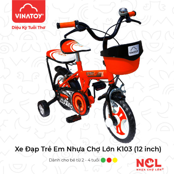 Xe đạp trẻ em Nhựa Chợ Lớn 12 inches K103 Dành Cho Bé Từ 2 – 3 Tuổi – M1792-X2B