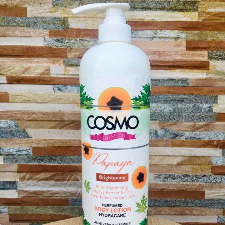 Cosmo Beaute Papaya Brightening Perfumed Body Lotion, 1000ml/1L Lazada PH