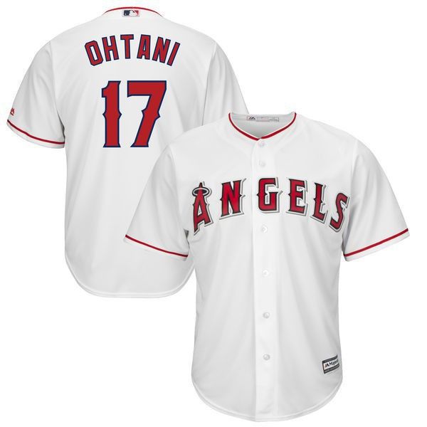 Mens Los Angeles Angels 17 Shohei Ohtani Baseball Jersey Red White Grey