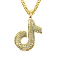 [COD] Amazons new accessories European and hip-hop full diamond notes mens pendant nightclub big gold chain