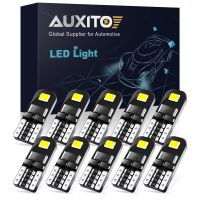 (Premium car) AUXITO 10Pcs W5W T10 LED Canbus ไม่มีข้อผิดพลาดหลอดไฟภายในรถ194 LED สัญญาณสำหรับ Mercedes-Bens Bmw Audi Ford 6000K 12V