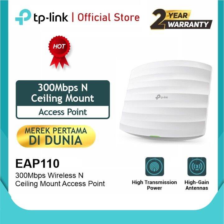 Original Tp Link Eap110 300mbps Wireless N Ceiling Mount Access Point