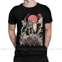 High Quality Men Berserk Guts Black T-Shirt Wulan Abang Pure Cotton Shirt Tees Harajuku Tshirt