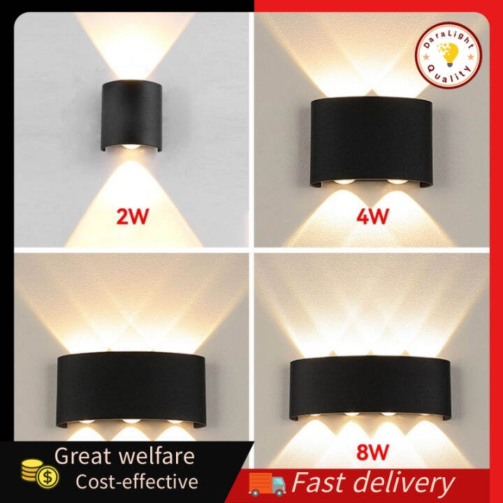 【DARA】IP65 Waterproof Wall Lamp Outdoor Indoor Led Wall Light Aluminum