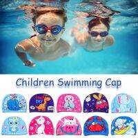 【CW】 Cartoon Children Kids Pool Cap 3-12 Years Old Elastic WhaleCatGiraffeBunny Swim Hat Boy