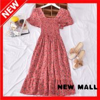 NEW MALL Dress For Women Dress Square Neck High Waist Short Dress