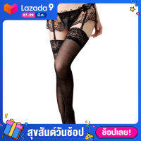 สตรีเซ็กซี่ลูกไม้ต้นขาสูง - ถุงน่อง Garter Belt Suspender 2 in 1 เซ็ต - INTL