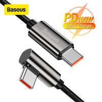 Baseus Type C To Type C 100W สายเคเบิลข้อมูลสายชาร์จเร็ว Type-C ถึง Type-C ชาร์จเร็วสำหรับ Huawei Xiaomi C ถึง C รองรับการชาร์จโน้ตบุ๊ก