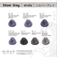 (โทนเทาเงิน) / ครีมเปลี่ยนสีผมนิกาโอะ(Nigao) / เม็ดสีติดแน่น ติดทน ไร้แอมโมเนีย กลิ่นไม่ฉุน ไม่แสบหนังศีรษะ / จำหน่ายพร้อมดีเวลลอปเปอร์