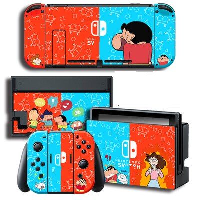 crayon-shin-chan-สติ๊กเกอร์แผ่นฟิล์มกันรอยโน๊ตบุคสำหรับ-nintendo-switch-คอนโซล-คอนโทรลเลอร์-ขาตั้งสติกเกอร์