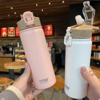 ™ Thermal Water Bottle with Straw 750/530 ML Stainless Steel Bottle Keeps Cold and Heat High Capacity Thermal Mug Thermos Bottle