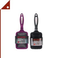 Revlon : RVLRVAE75* หวีแปรงผม Straight &amp; Smooth Paddle Brush, Black/Berry