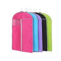 Fashion Multicolor  Non Woven Cover Dustproof Protector Bag  Suit Coat Dress Jacket Garment Cover Wardrobe Storage Bag Wardrobe Organisers