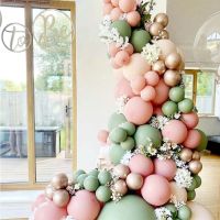 【cw】 120PCS Carmine Balloons Garland Foil Ballon Arch Birthday Wedding Baby Shower
