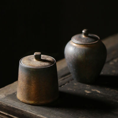 TANGPIN ญี่ปุ่นเซรามิคชาแคดดี้วินเทจพอร์ซเลนชากระป๋องสำหรับชา
