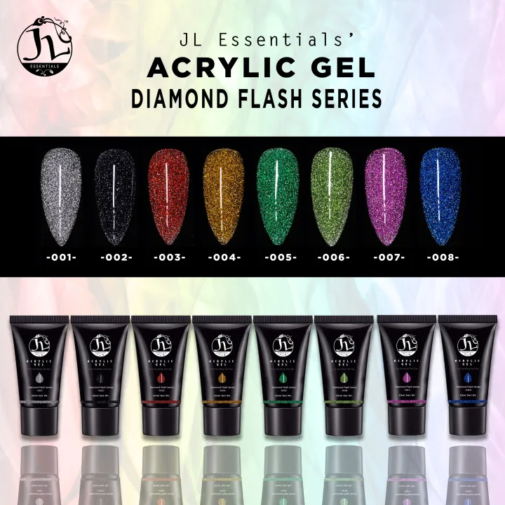 New JL Essentials Acrylic Gel / Poly Gel Diamond Flash Glitter Super ...