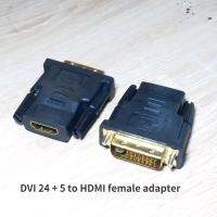 Adaptor HDMI Ke DVI Dua Arah DVI D 24 5 Jantan Ke HDMI Betina Konverter Konektor Kabel untuk Proyektor HDMI Ke DVI