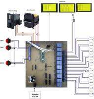 บอร์ดหยอดเหรียญ 10 อินพุต 10 เอาท์พุต (ตั้งค่าราคา เวลาการทำงาน จำนวนครั้ง แต่ละช่อง)