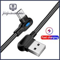 JIAJUSUANSOU สำหรับ iPhone Samsung Xiaomi Huawei ไนลอนถัก ซิงค์ข้อมูล สาย USB การชาร์จอย่างรวดเร็ว ไมโคร USB ชนิด C สายเคเบิลข้อมูลโทรศัพท์มือถือ