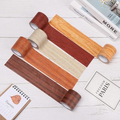 ❀┋☃ 5 M/Roll Realistic Wood Grain Repair Adhensive Duct Tape Furniture Renovation Skirting Line Floor Sticker Home Decor Accessories