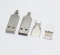 5ชุด Usb 2.0ชนิดชนิดชนิดเชื่อมปลั๊กตัวผู้ตัวเชื่อมต่อแบบชุบทองหรือชุบนิกเกิล Usb-หางปลา3 In 1อะแดปเตอร์ Diy