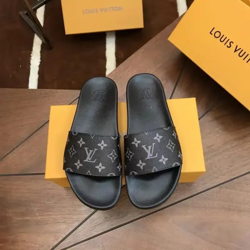 Dép sandal Louis Vuitton nam Nâu họa tiết Mono DL01  LOUIS KIMMI STORE