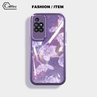 Callfire เคสโทรศัพท์กระดาษสีชมพูประกายสำหรับ Xiaomi 11i HyperCharge 5G Redmi Note 11 Pro+ 5G Xiaomi Note 11i 5G Redmi 10 Prime 2022 พิมพ์ Bauhinia TPU ลายดอกไม้ป้องกันการชน