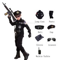 Children Policeman Cosplay Costumes Kids Christmas Party Carnival Police Uniform Halloween Boys Army Policemen Clothing Gift Set