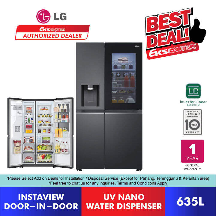 LG SidebySide Inverter Fridge (635L) GCX257CQES with InstaView