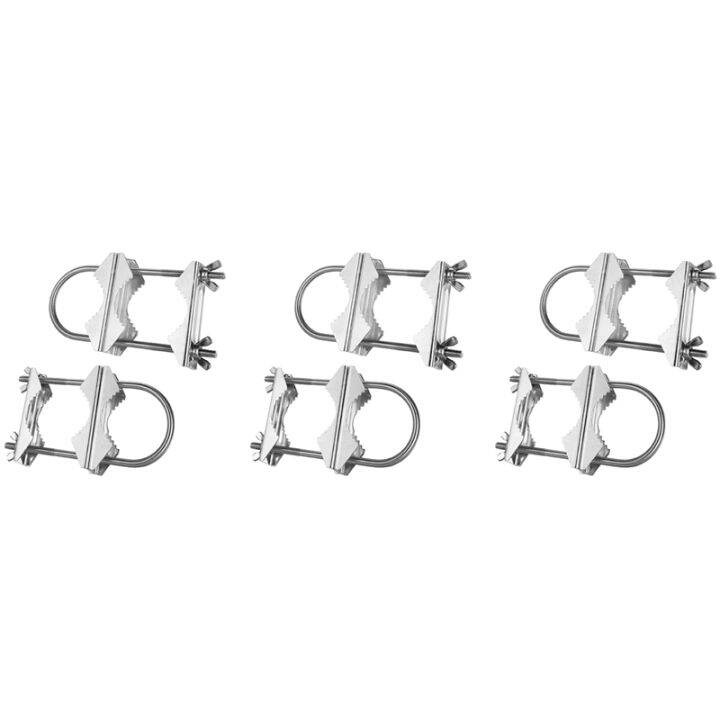 3x-double-antenna-mast-clamp-v-jaw-block-with-u-bolts-heavy-duty-anti-rust-mast-to-mast-mount-bracket-kit-for-tv-cb-ham