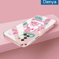 Dienya เคสปลอกสำหรับ Samsung กาแล็คซี่ M31 A31พิมพ์ลายการ์ตูนน่ารักโชคดีน่ารักใหม่กรอบสี่เหลี่ยมชุบซิลิก้าเจลแบบนิ่มเคสมือถือฝาครอบป้องกันเลนส์กล้องถ่ายรูปรวมทุกอย่างแล้ว