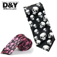 ♕❖ Tie For Men Necktie Formal Dress Gift Wedding Shirt Cravat 2 Inch Wide Fashion Skull Polyester Woven Classic Party Business