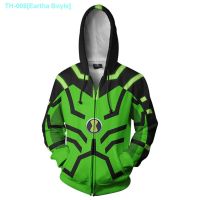 ┇✜☄ Eartha Boyle Tian small-class Ben10 alien hero cos zipper hooded fleece with paragraph 3 d printing leisure jumper big yards