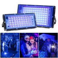 50W 100W LED UV Floodlight เวที Blacklight หลอดไฟอัลตราไวโอเลต Floodlight Effect สำหรับฮาโลวีน Xmas เต้นรำดีเจดิสโก้บาร์ปาร์ตี้220V