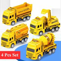 4 Pcs Educational Cars Children Kid Pull Back Toy Warrior Engineering Vehicle Model Four Mini Cars Die-Cast Vehicles