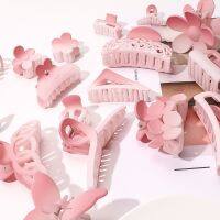 Cherry Blossom Powder Hair Clip Frosted Grab Clip Fresh Versatile Shark Clip Pan Hair Grab Jewelry Wholesale