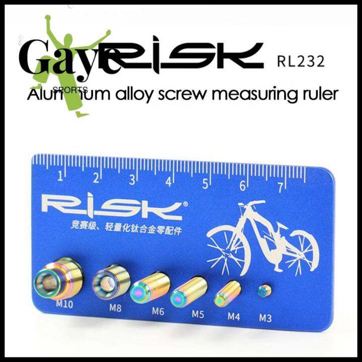 GS Blue Metric Bolts Screws Size Checker Measuring Ruler Gauge Bike
