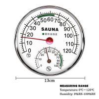 【】 Sotota เครื่องวัดอุณหภูมิไฮโกรมิเตอร์มาตรวัดเครื่องวัดอุณหภูมิความชื้นแบบอะนาล็อกสำหรับห้องซาวน่า