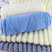 100g/roll 8ply Milk Cotton Crochet Yarn Knitting Wool Yarn Shag Line Needlework Thread for Crochet Craft Sweater Hat Dolls Scarf