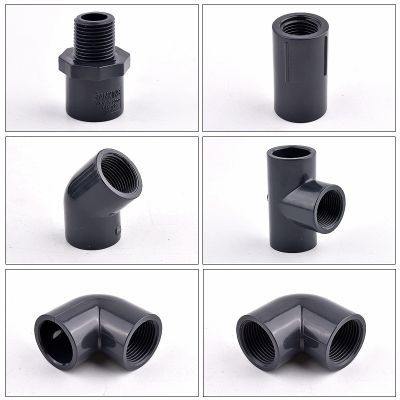 【YF】✒◇  1/2  2  Female Thread UPVC Straight Pipe 45/90 Elbow Tee Joint Garden Watering Irrigation Tube Fittings