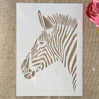 29ซม.A4แอฟริกันZebra DIY Layering Stencilsภาพวาดสมุดภาพสีลายนูนอัลบั้มตกแต่งแม่แบบ-sfwerwtwere