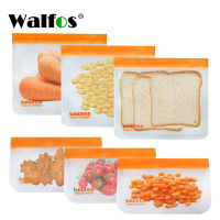 WALFOS ขนมขบเคี้ยวนำกลับมาใช้ใหม่ถุง Ziplock ความชื้นและฝุ่น