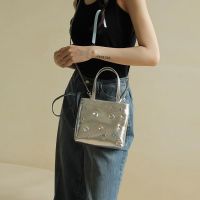 Small portable diamond ck handbags women in the summer of 2023 the new tide fashion silver small tote bags spice one shoulder inclined shoulder bag --ndjb238803