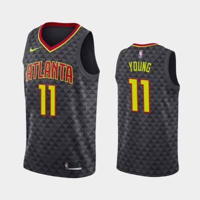 Top-quality Authentic Basketball Jersey 2019-20 Mens Atlanta Hawks 11 Trae Young Black Swingman Jersey - Season Icon