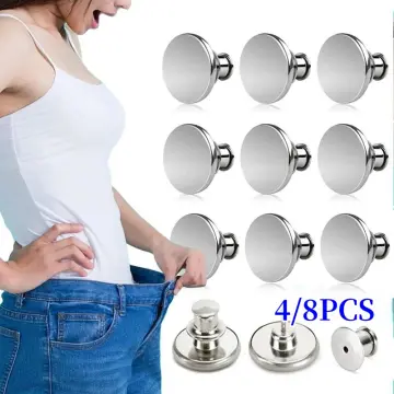 8pcs Jeans Buttons Pant Waist Tightener Adjustable Dress Pant Tightening  Buttons 