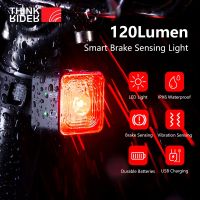 ♝❈ ThinkRider 120Lumen Bicycle Smart Brake Sensing Light IPX6 Waterproof LED Charging Cycling Taillight Bike Rear Accessories