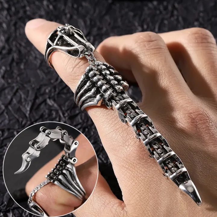 ♥Muswannas♥Men Scorpion Ring Heavy Rock Punk Joint Rings Vintage Cool ...
